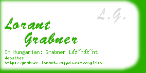lorant grabner business card